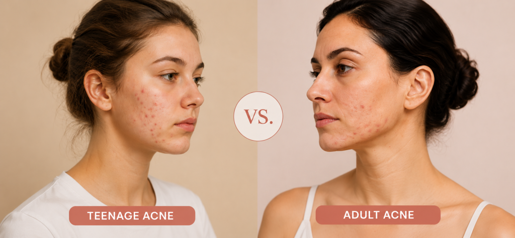 Adult Acne vs. Teenage Acne